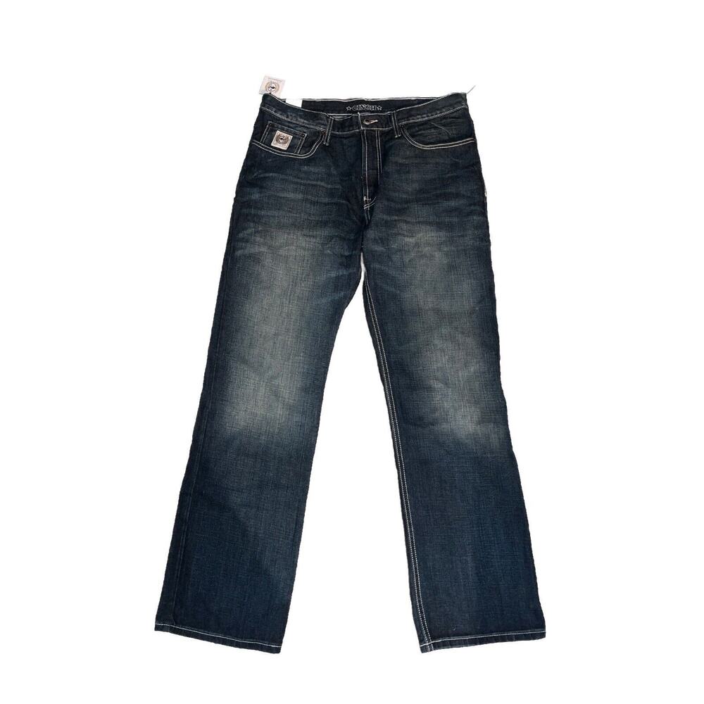 Cinch Jeans Mens 38x34 Blue Relaxed Fit White Label Dark Wash New w/o tags